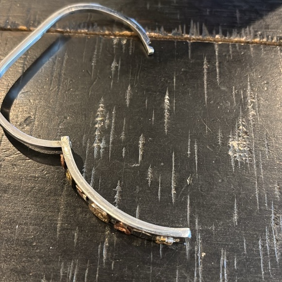 Multi-Character Bangle Bracelet Silver Bronze Gold Tone Bracelet Horseshoe Money - Picture 7 of 11